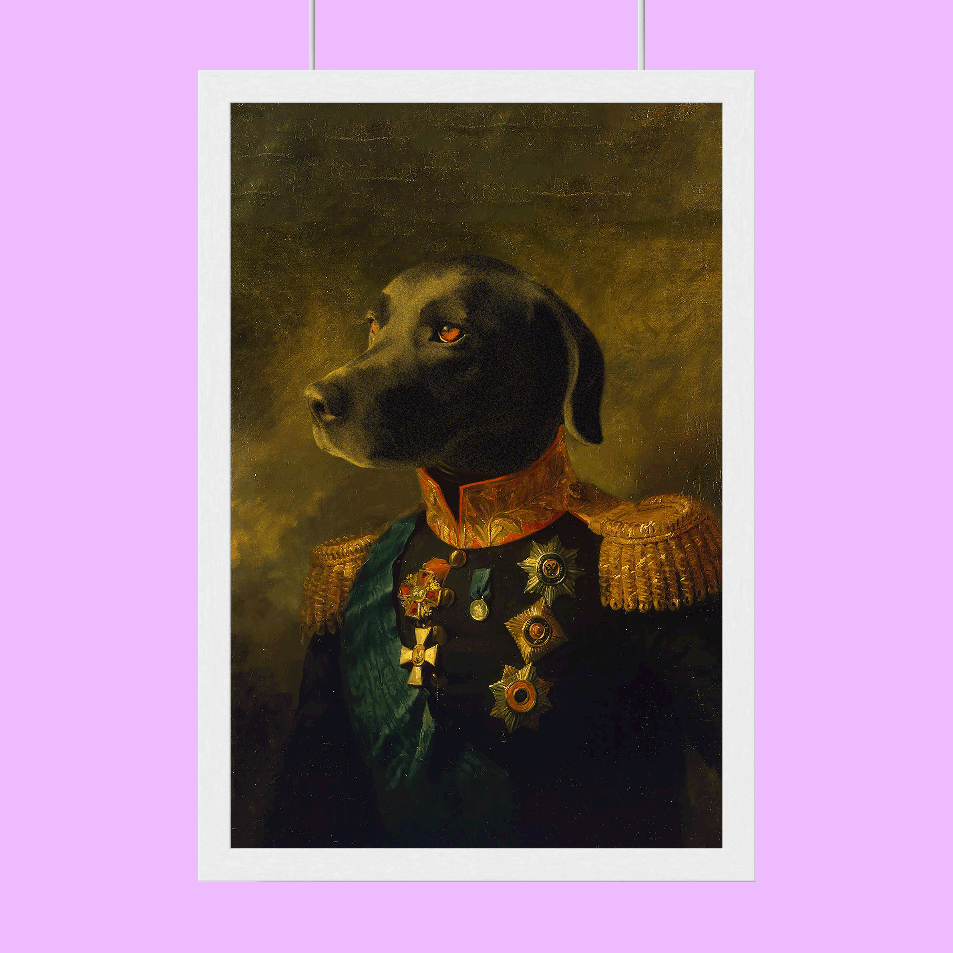 The Colonel Pet- Custom Pet Portrait